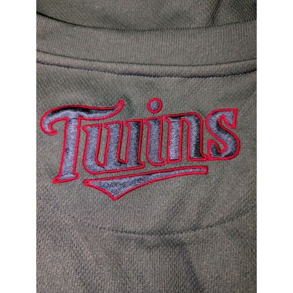 Stitches MLB Minnesota Twins Baseball Jersey Shirt Men’s Sz L Gray Embroidery - Picture 9 of 11